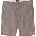 Woolrich Herren-Chinoshorts W33, mittelmarineblaue Nadelstreifen-Baumwolle