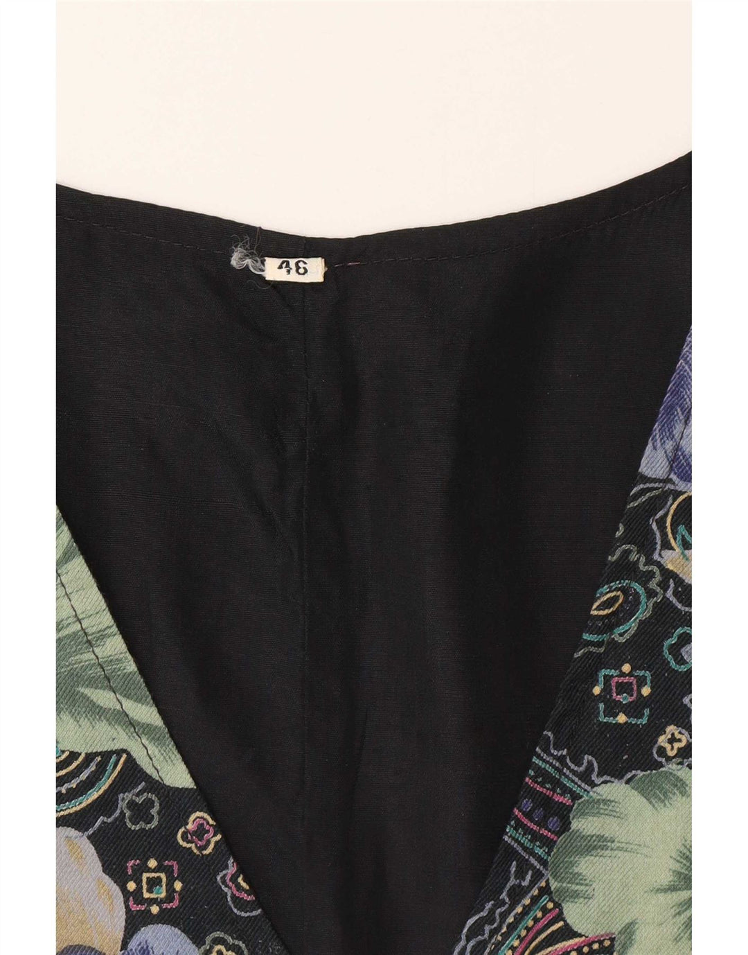 Vintage Damen Weste IT 46 Großes Mehrfarbiges Blumenmuster