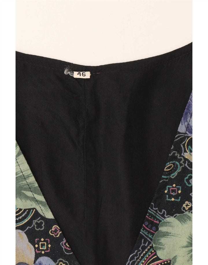Vintage Damen Weste IT 46 Großes Mehrfarbiges Blumenmuster