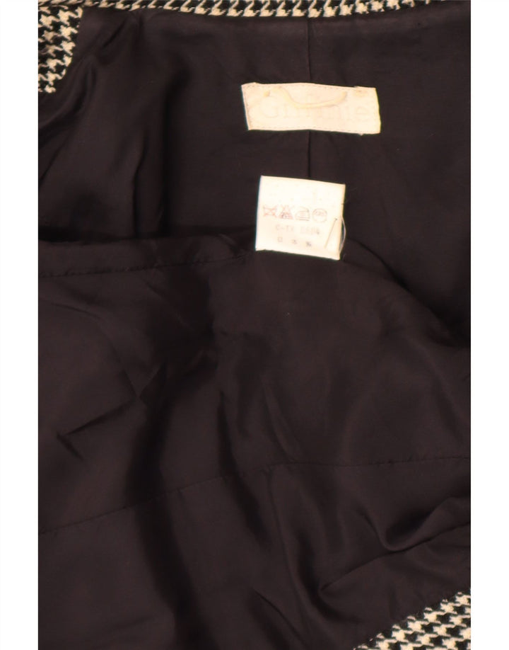 Griffe Damen-Blazer mit 4 Knöpfen, Gr. 10, Größe S, Schwarz, Hahnentrittmuster