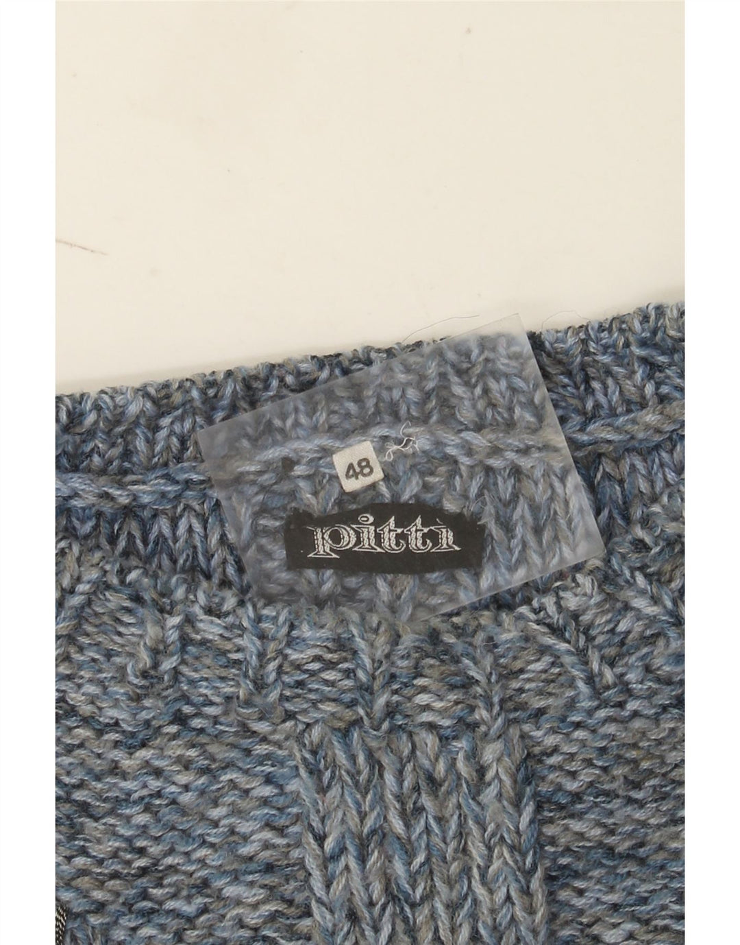 Pitti Damen Übergroßer Pullover mit U-Boot-Ausschnitt IT 48 XL Blau Geometrisch