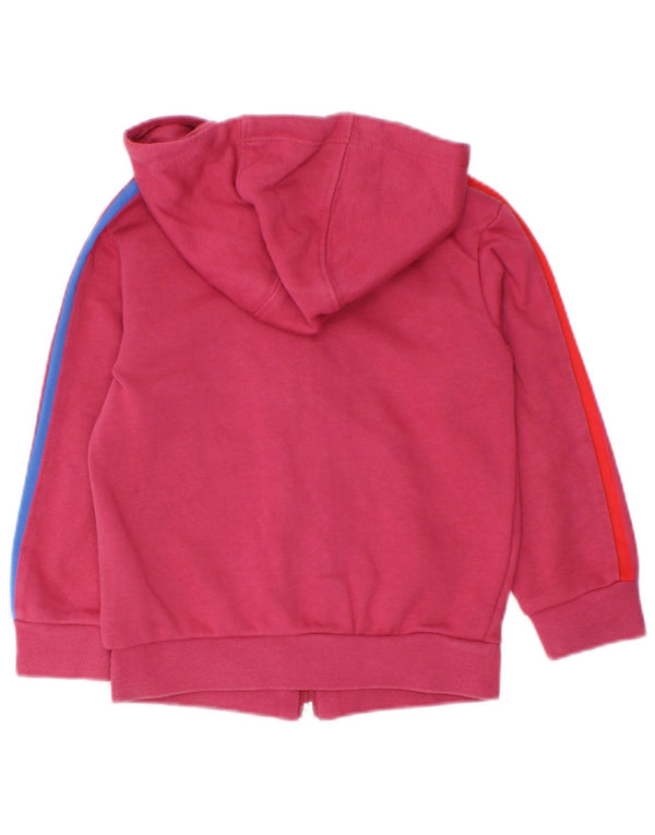 Adidas Baby-Mädchen-Kapuzenpullover mit grafischem Reißverschluss, 12–18 Monate, rosa Baumwolle
