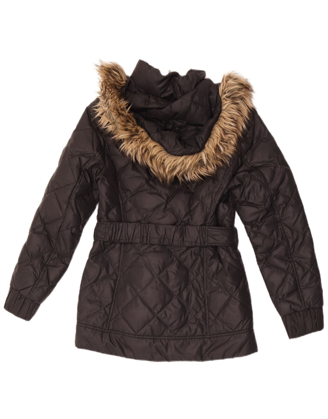 ESPRIT Wattierte Damenjacke mit Kapuze, UK 10, Größe S, Schwarz
