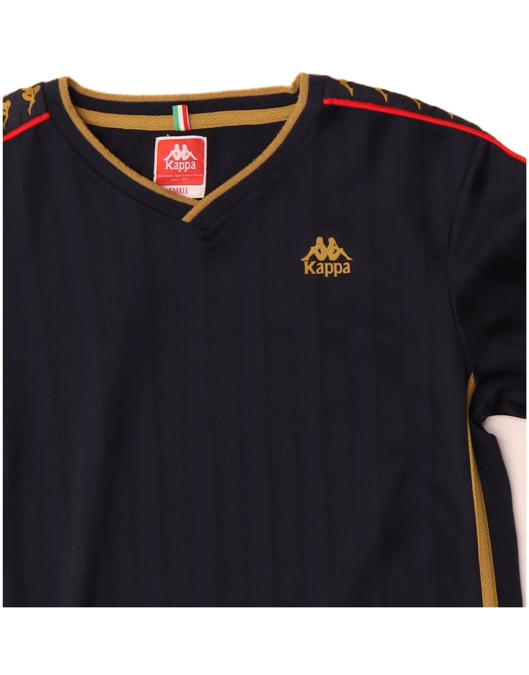 Kappa Herren-T-Shirt mit Grafik, Größe S, Marineblau, Polyester