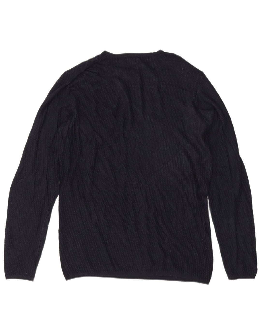 Zara Herren-Pullover mit Rundhalsausschnitt, mittlere marineblaue Viskose