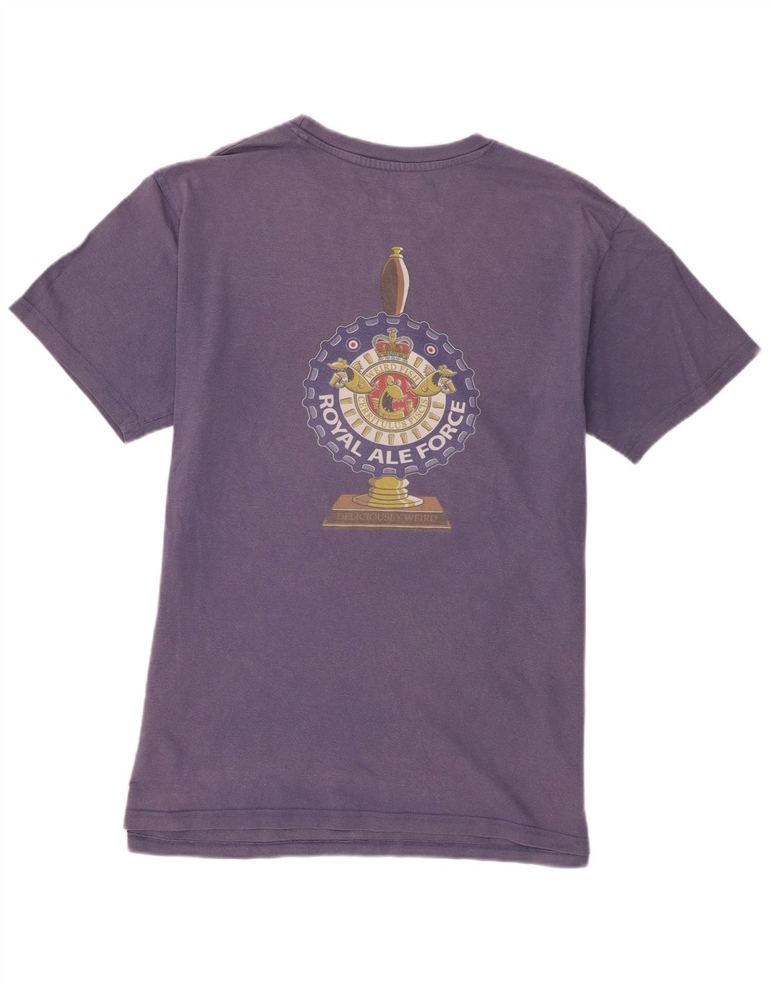 Weird Fish Herren-T-Shirt mit Grafik, Größe L, Lila, Baumwolle