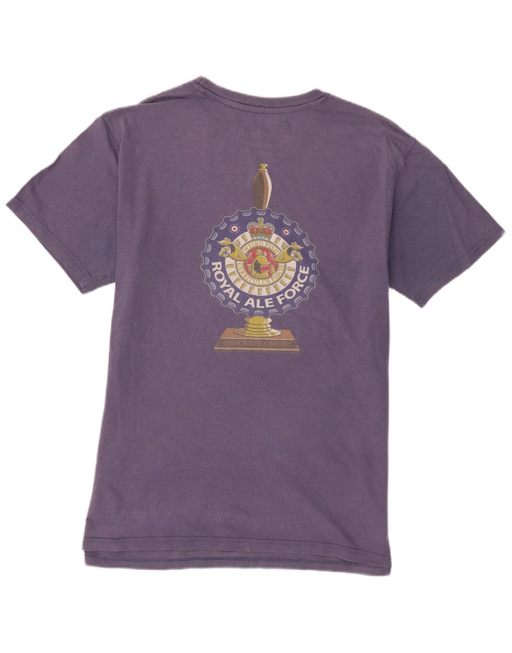 Weird Fish Herren-T-Shirt mit Grafik, Größe L, Lila, Baumwolle