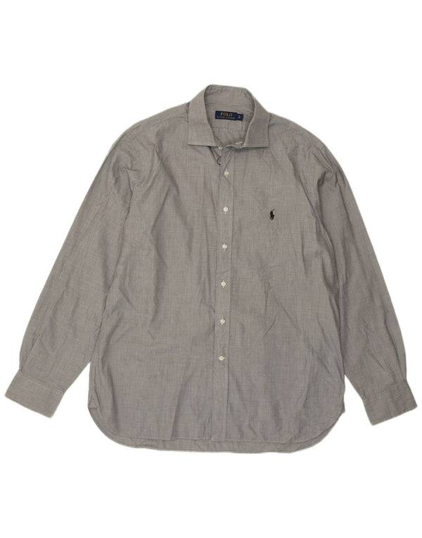 Polo Ralph Lauren Herrenhemd Größe 17 43 XL Graue Baumwolle
