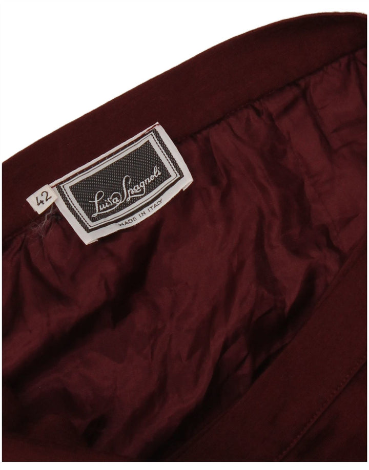 Luisa Spagnoli Damen Wickelrock IT 42 Medium W26 Burgund