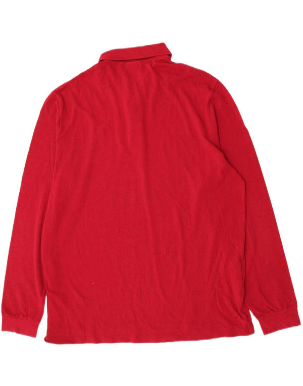 Lacoste Herren-Poloshirt mit klassischer Passform, langärmelig, Größe 8 3XL, burgunderrote Baumwolle