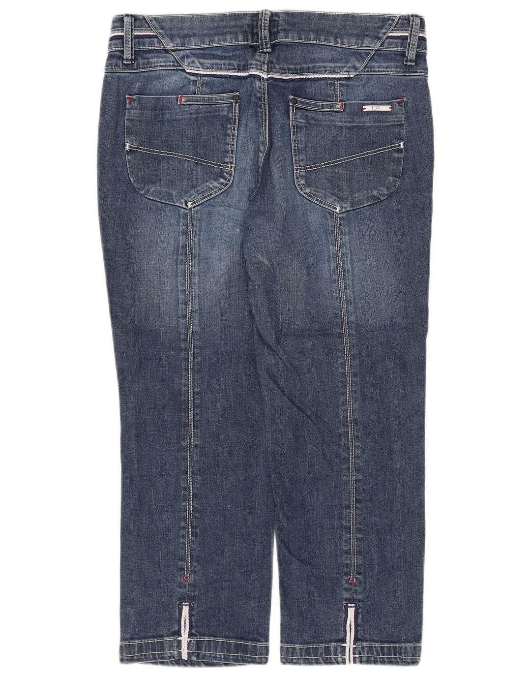 Trussardi Damen Capri-Jeans W26 L20 Blaue Baumwolle