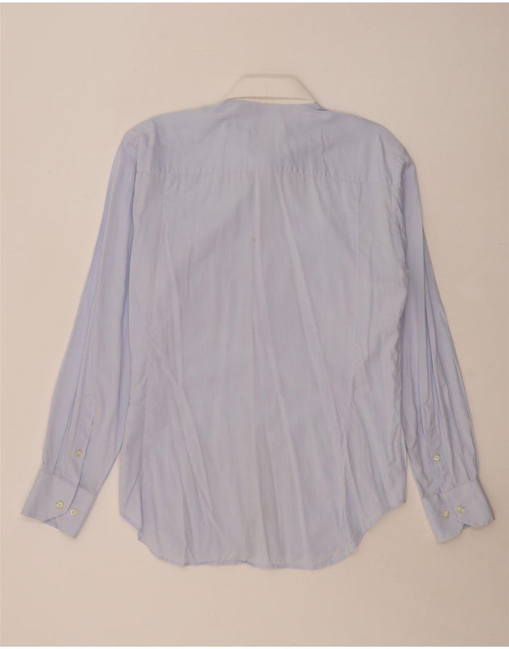 Trussardi Herrenhemd, Größe 42 16 1/2, groß, blau, Farbblock