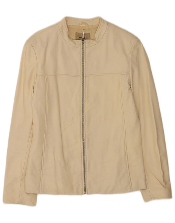 Conbipel Damen Bomber-Lederjacke IT 42 Mittelbeige