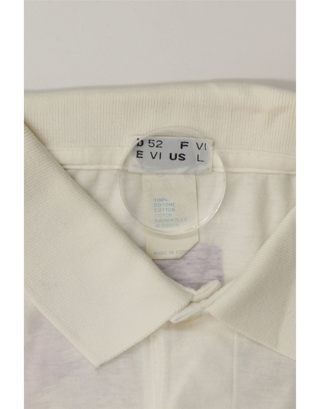 Sergio Tacchini Herren-Poloshirt mit Grafik, groß, weiße Batik-Baumwolle