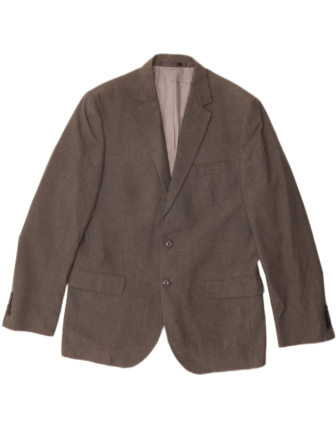 Marks & Spencer Herren-Blazer mit 2 Knöpfen, Gr. 42, Größe L, Grau, Polyester