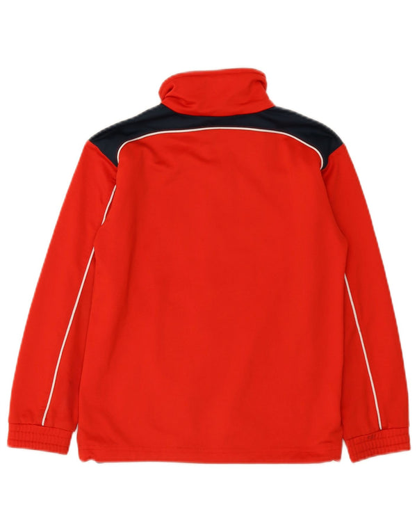 Umbro Jungen-Trainingsanzug-Top-Jacke, 7–8 Jahre, klein, rotes Farbblock-Polyester