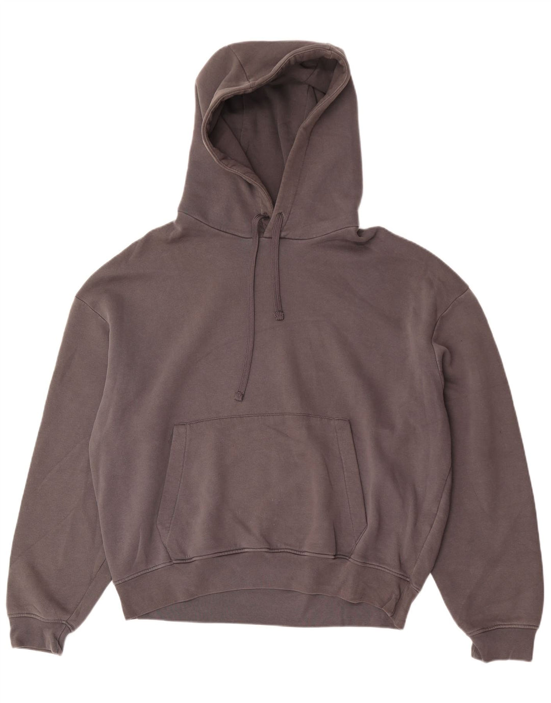Zara Damen Übergroßer Kapuzenpullover EU 44 XL Graue Baumwolle