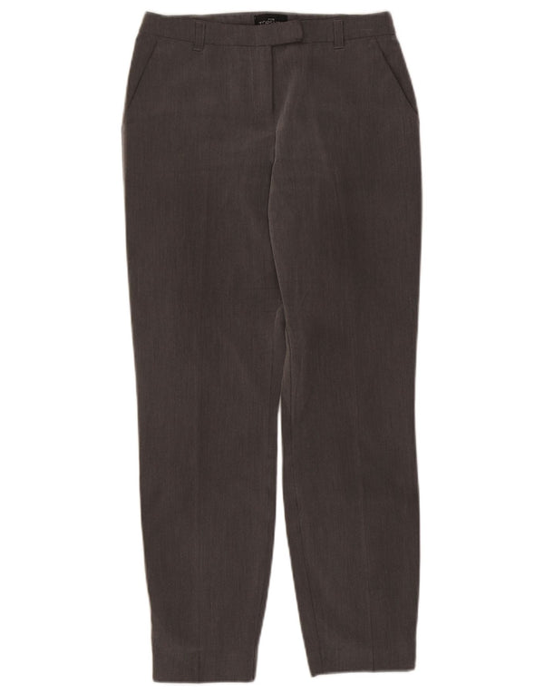 Topshop Damen Petite Slim Anzughose UK 8 Small W26 L26 Grau Polyester