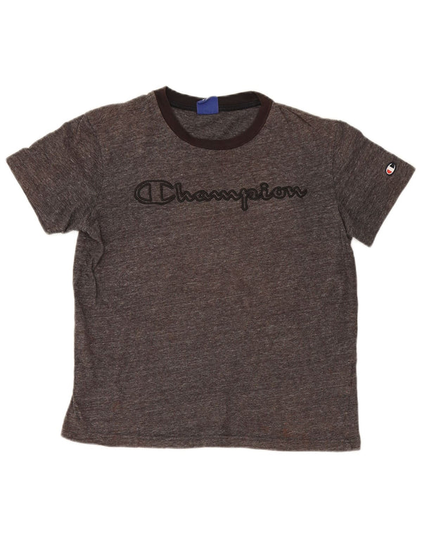 Champion Damen-T-Shirt in Übergröße mit Grafik, UK 10, Größe S, Grau meliert