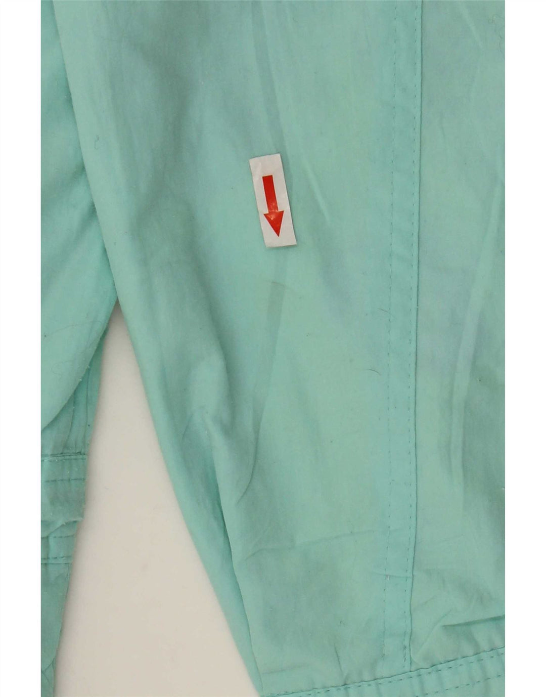Vintage Damen Grafische Windjacke UK 16 Groß Türkis Polyester
