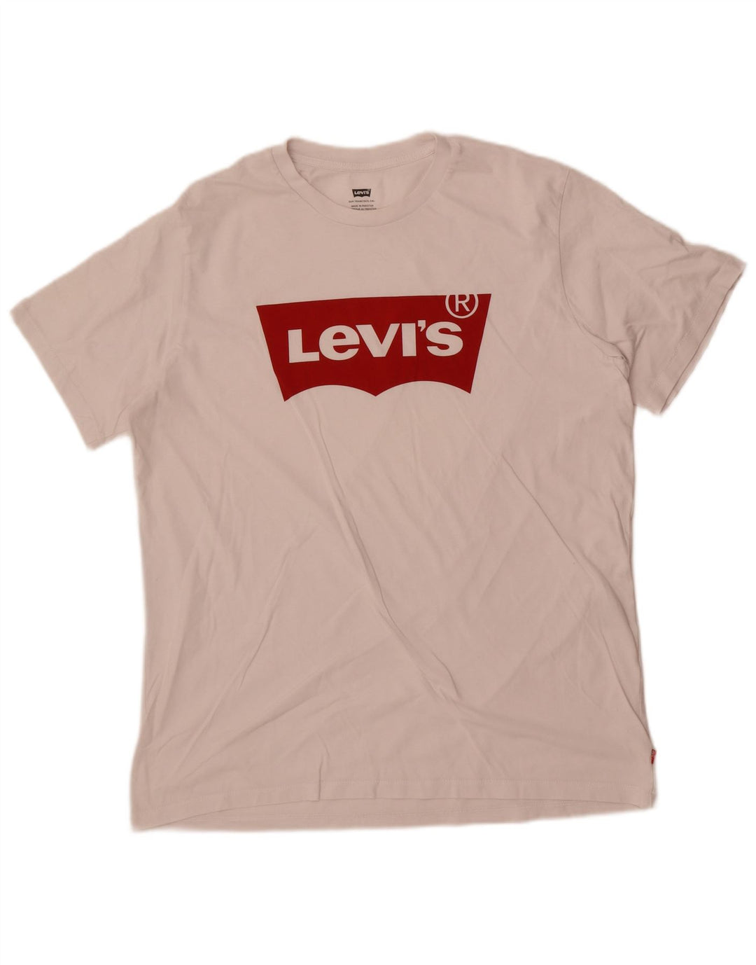 Levi's Herren-T-Shirt mit Grafik, Größe L, Weiß