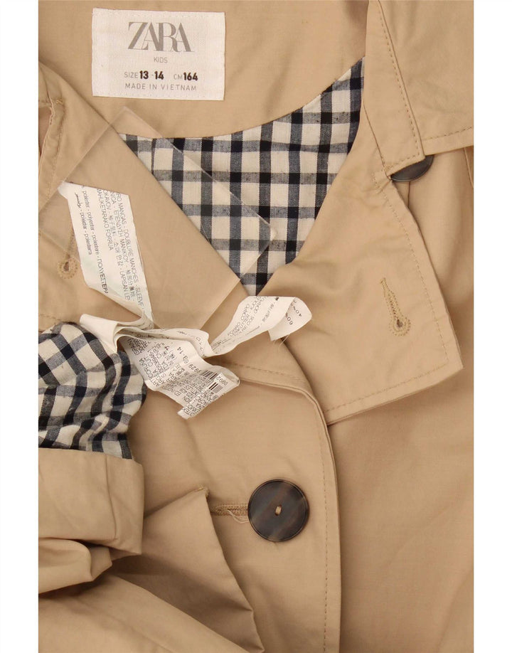 Zara Mädchen Trenchcoat 13-14 Jahre Beige Polyester
