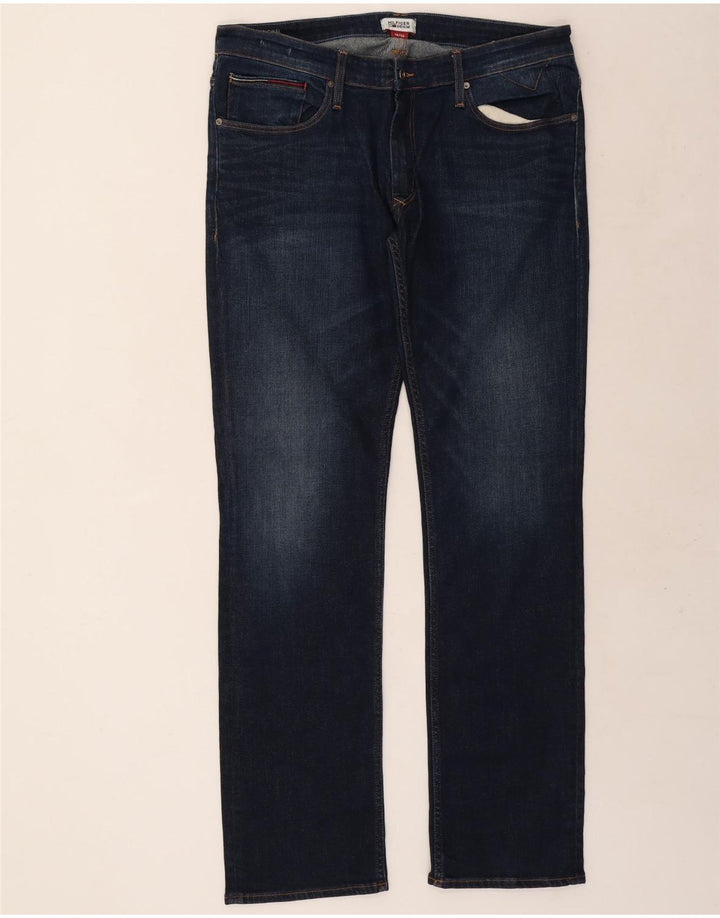 Tommy Hilfiger Herren Straight Jeans W38 L36 Marineblau Baumwolle
