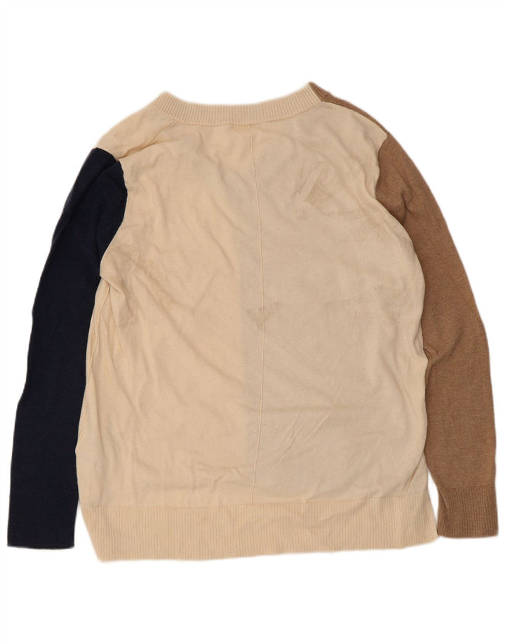 White Stuff Damen-Pullover mit V-Ausschnitt, Gr. 42, Größe L, mehrfarbig