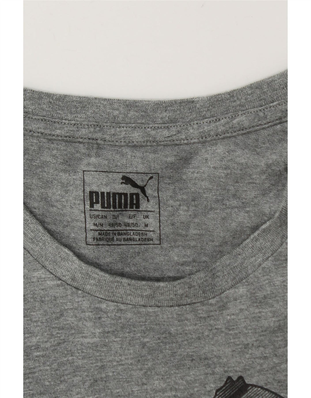 Puma Herren Grafik-T-Shirt-Oberteil Mittelgrau meliert