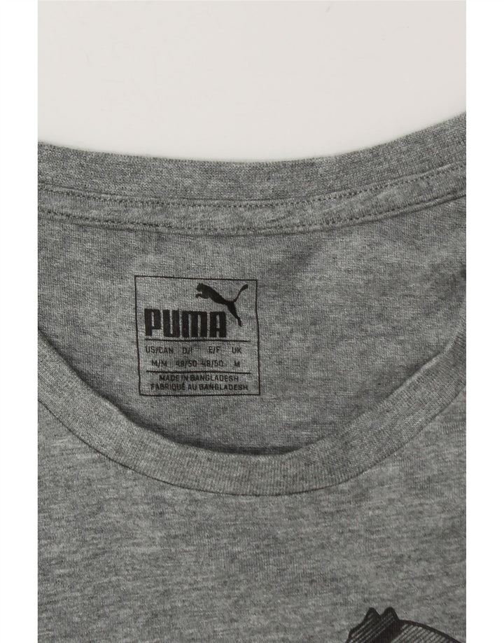 Puma Herren Grafik-T-Shirt-Oberteil Mittelgrau meliert