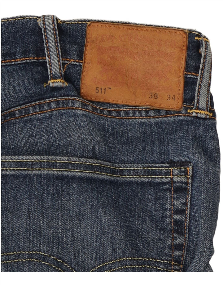 LEVI'S Herren 511 Slim Jeans W38 L34 Blaue Baumwolle