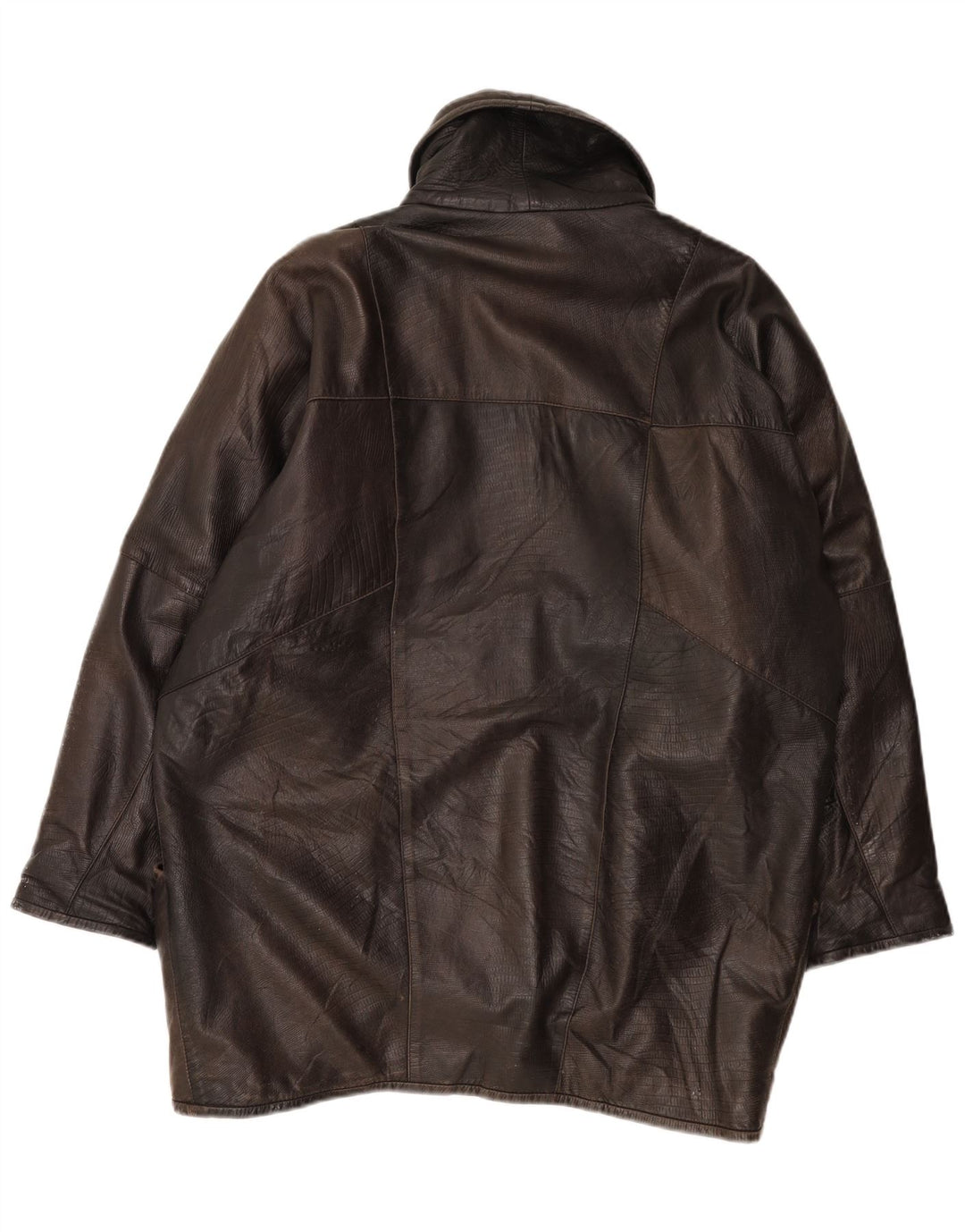 Vintage Damen Übergroße Lederjacke EU 44 XL Braunes Leder