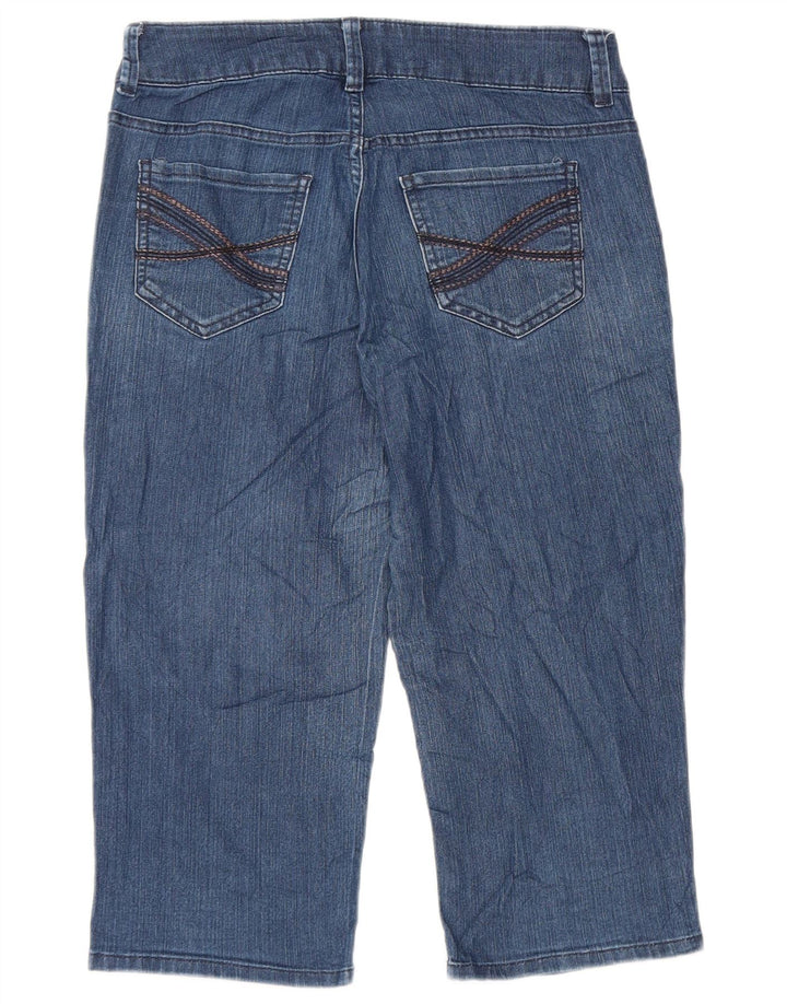 LEE Damen Riders Capri Jeans US 8 Medium W32 L19 Blaue Baumwolle