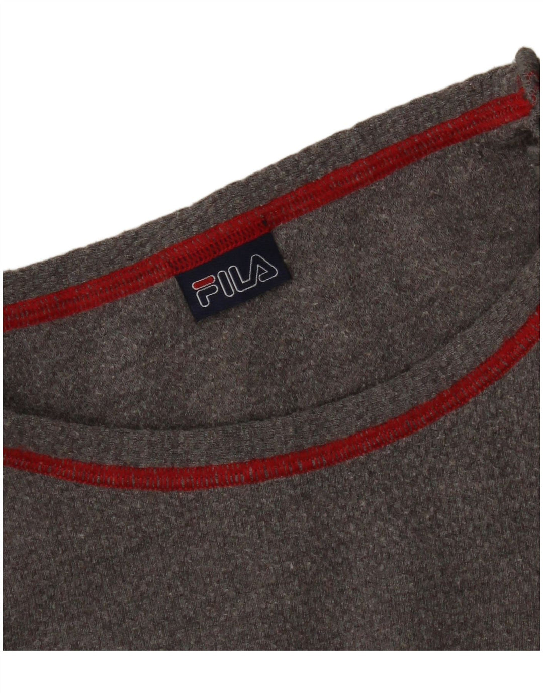 Fila Damen Crop Graphic Top Langarm UK 16 Large Grau
