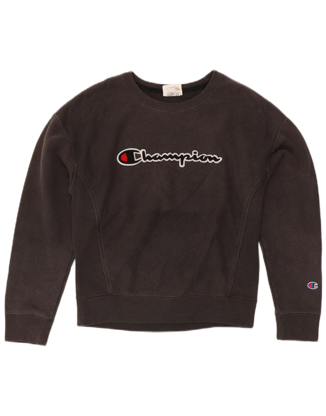 Champion Herren-Sweatshirt mit Reverse Weave-Grafik, Größe S, Grau, Baumwolle