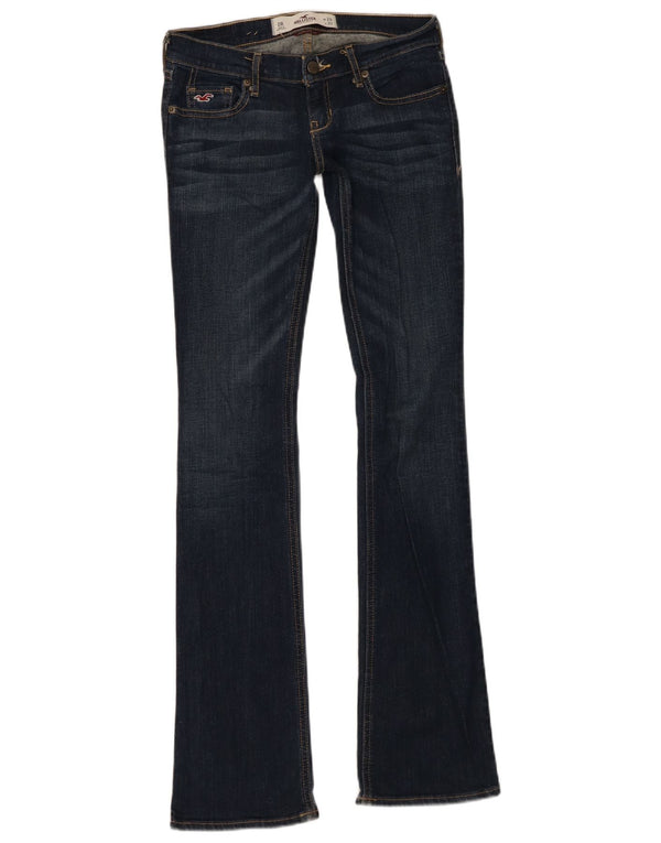 Hollister Damen Schlagjeans US 4 XS W24 L33 Marineblaue Baumwolle