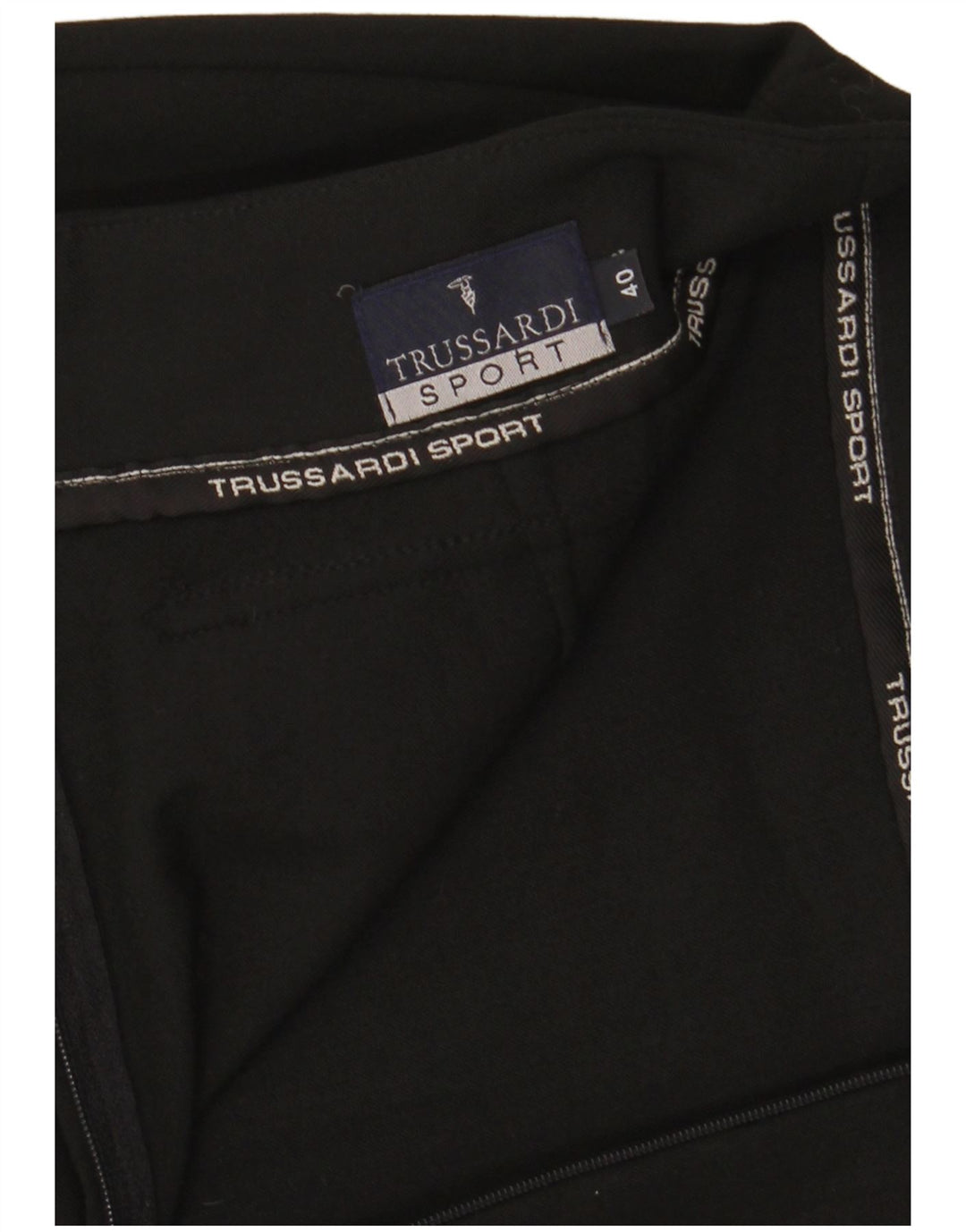Trussardi Damen Bleistiftrock IT 40 Small W28 Schwarz Polyester
