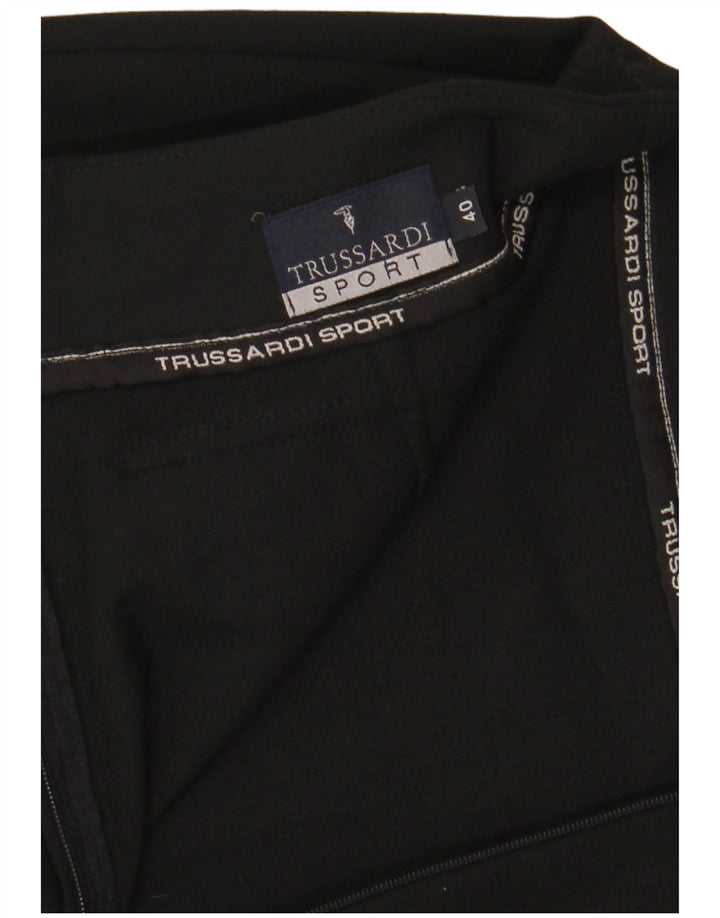 Trussardi Damen Bleistiftrock IT 40 Small W28 Schwarz Polyester