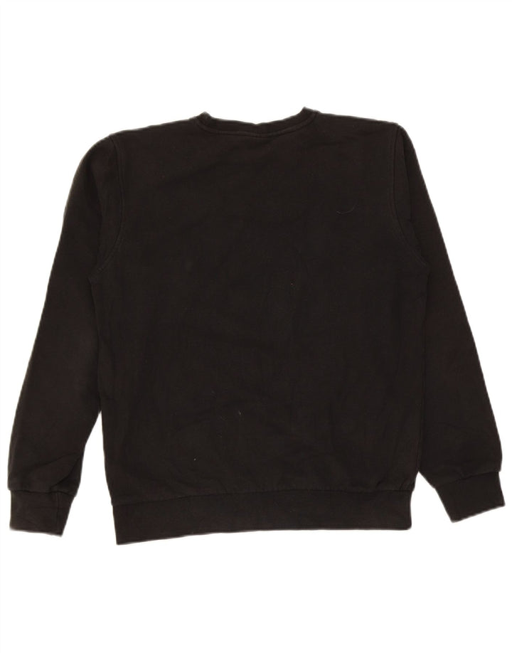 North Sails Jungen-Sweatshirt mit Grafik, 13–14 Jahre, schwarze Baumwolle