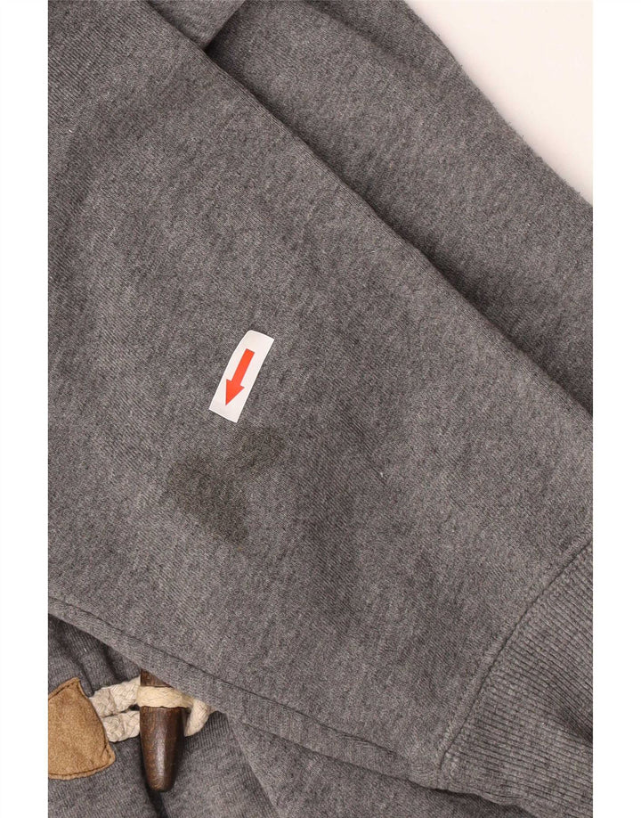 Massimo Dutti Herren-Kapuzenpullover mit Reißverschluss, Größe L, Grau