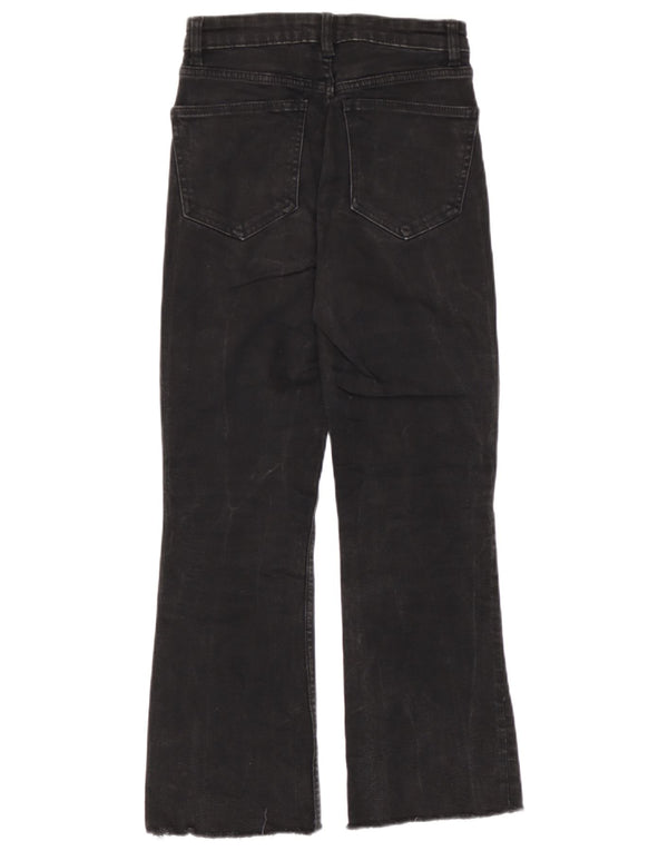 Zara Damen Bootcut Jeans EU 36 XS W26 L25 Schwarz