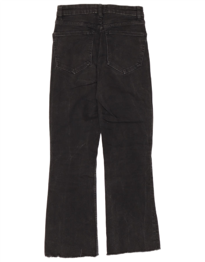 Zara Damen Bootcut Jeans EU 36 XS W26 L25 Schwarz