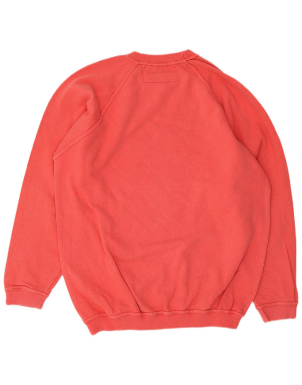 Naj Oleari Damen Grafik-Sweatshirt-Pullover UK 12 Mittelrosa Baumwolle Retro
