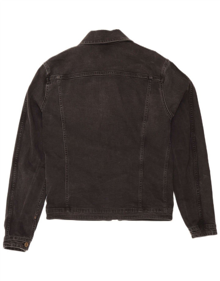 Scotch & Soda Damen Jeansjacke UK 16 Large Graue Baumwolle