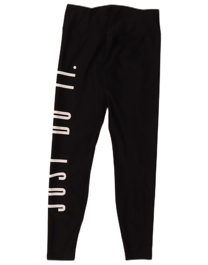 Nike Damen Dri Fit Graphic Leggings UK 10 Small Schwarz Polyester