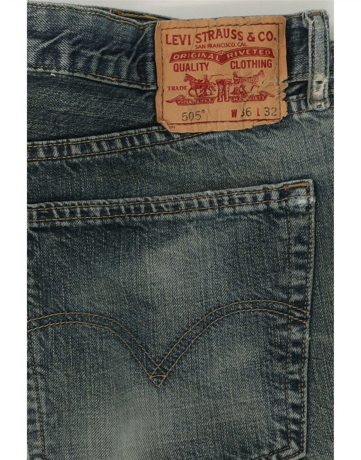 Levi's Herren 505 Jeansshorts, Größe L, W36, Blau, Baumwolle