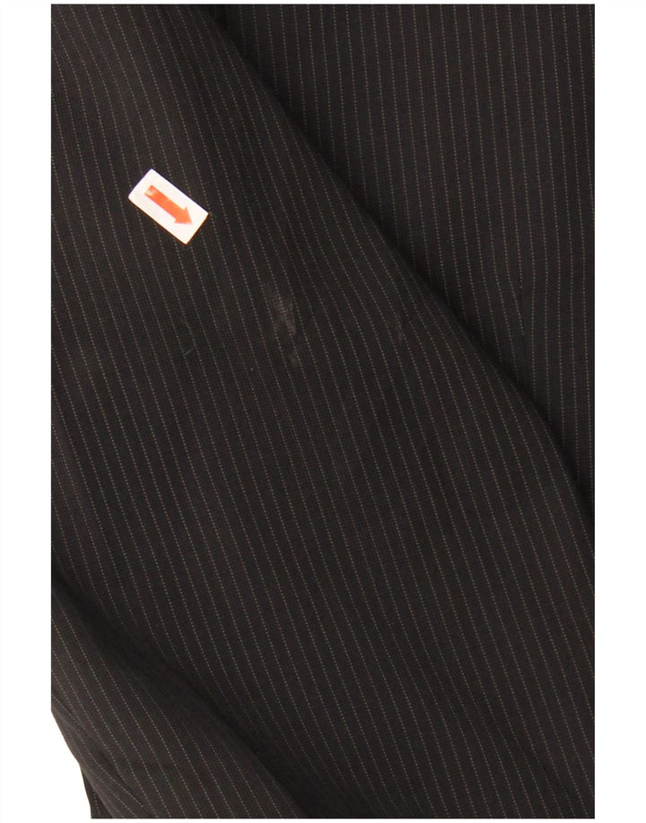 Zara Herren-Blazer mit 2 Knöpfen, EU 50, mittelschwarz, gestreift, Wolle