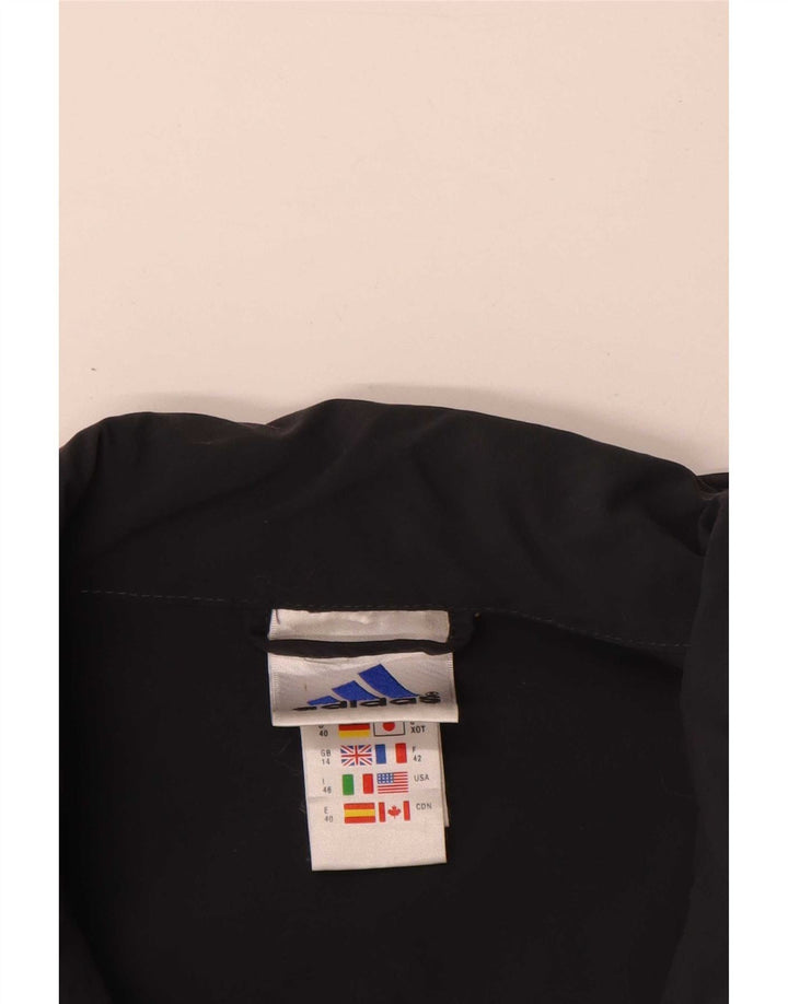 Adidas Damen Bomberjacke UK 14 Large Schwarz Polyamid