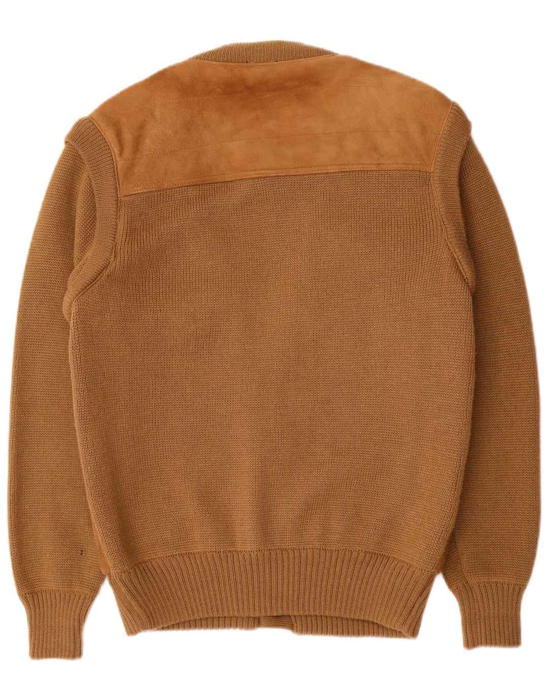 C&A Herren-Strickjacke aus Wildleder, EU 52/54, großes braunes Leder