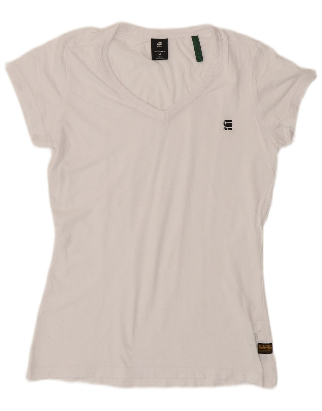 G-Star Damen T-Shirt Top UK 12 Mittelweiße Baumwolle